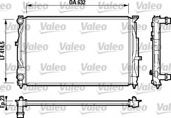 Радиатор, охлаждение двигателя VALEO 732811
