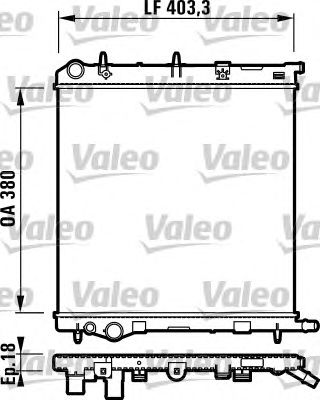 Радиатор, охлаждение двигателя VALEO 732831