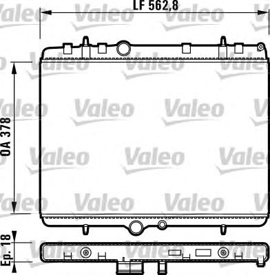 Радиатор, охлаждение двигателя VALEO 732896