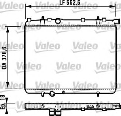 Радиатор, охлаждение двигателя VALEO 732904