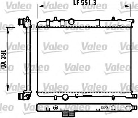 Радиатор, охлаждение двигателя VALEO 732908