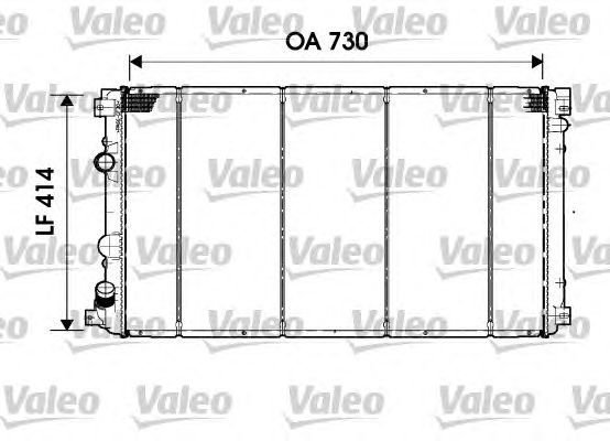 Радиатор, охлаждение двигателя VALEO 732919