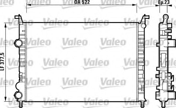Радиатор, охлаждение двигателя VALEO 732948