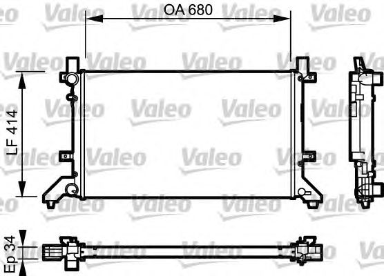 Радиатор, охлаждение двигателя VALEO 732952