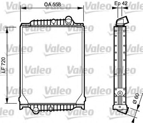 Радиатор, охлаждение двигателя VALEO 733497