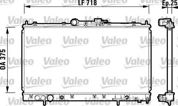 Радиатор, охлаждение двигателя VALEO 734129