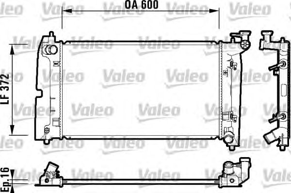 Радиатор, охлаждение двигателя VALEO 734200