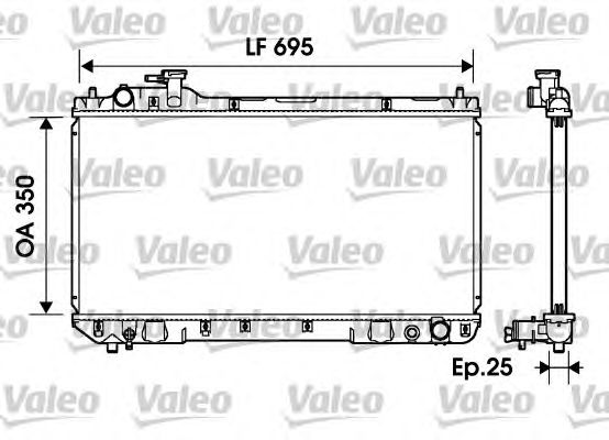 Радиатор, охлаждение двигателя VALEO 734216