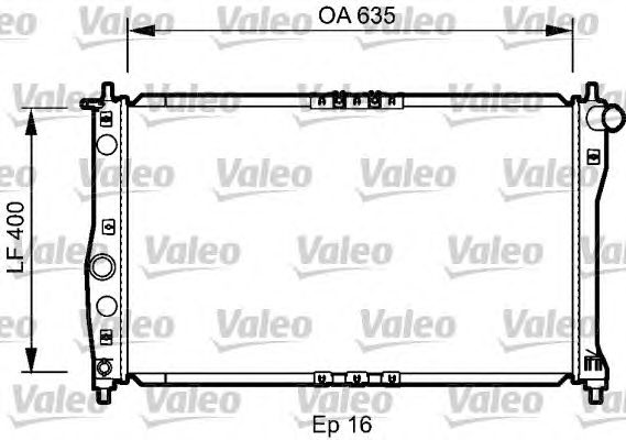 Радиатор, охлаждение двигателя VALEO 734248