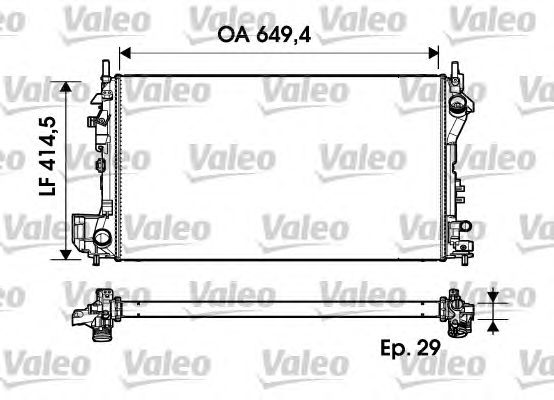 Радиатор, охлаждение двигателя VALEO 734302