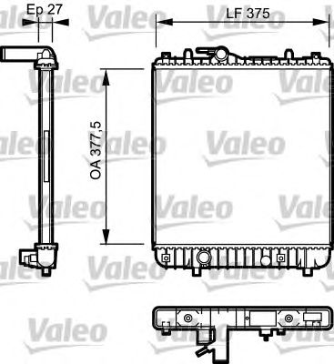 Радиатор, охлаждение двигателя VALEO 734330