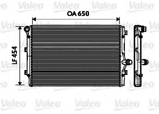 Радиатор, охлаждение двигателя VALEO 734333