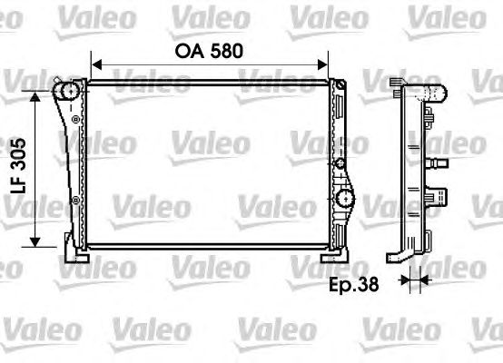 Радиатор, охлаждение двигателя VALEO 734364