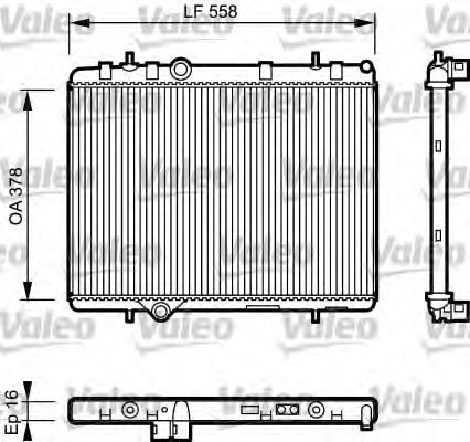 Радиатор, охлаждение двигателя VALEO 734366