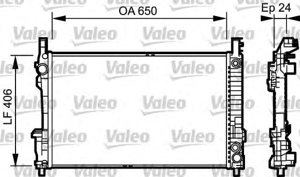 Радиатор, охлаждение двигателя VALEO 734378