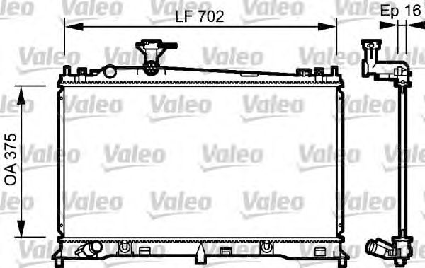 Радиатор, охлаждение двигателя VALEO 734483