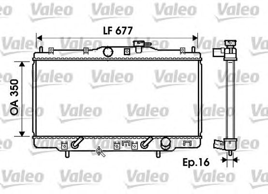 Радиатор, охлаждение двигателя VALEO 734717