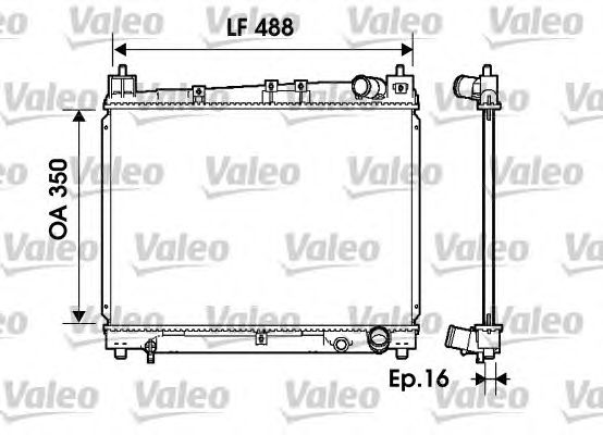 Радиатор, охлаждение двигателя VALEO 734840