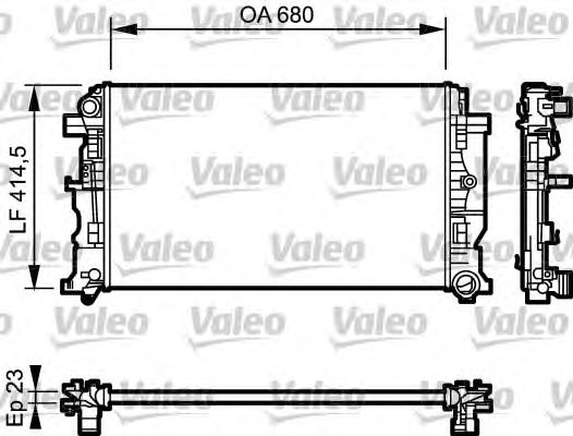 Радиатор, охлаждение двигателя VALEO 734927