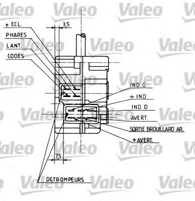 Подрулевой переключатель VALEO 251154