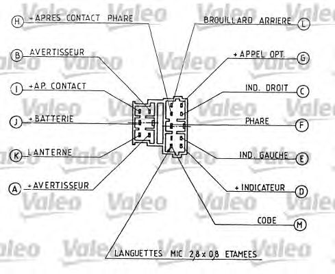 Подрулевой переключатель VALEO 251272