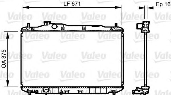 Радиатор, охлаждение двигателя VALEO 735243