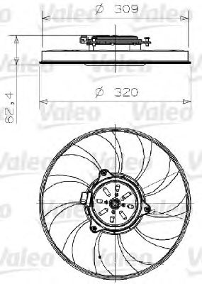 Вентилятор охлаждения VALEO 696001
