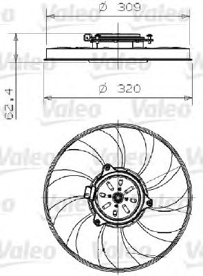 Вентилятор охлаждения VALEO 696002