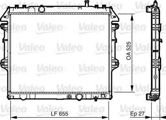 Радиатор, охлаждение двигателя VALEO 735442