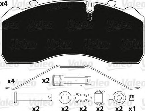 Тормозные колодки VALEO 882204
