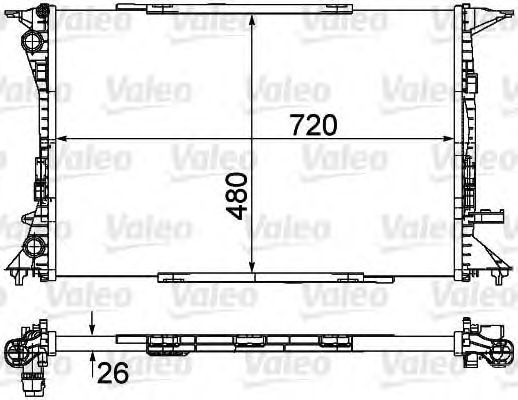 Радиатор, охлаждение двигателя VALEO 735471
