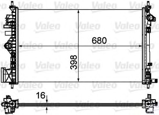 Радиатор, охлаждение двигателя VALEO 735483