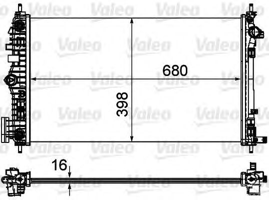 Радиатор, охлаждение двигателя VALEO 735484