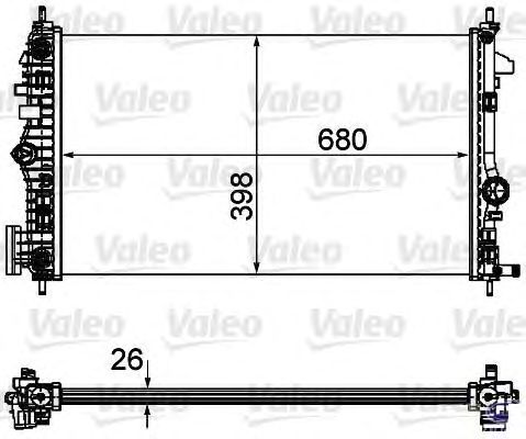 Радиатор, охлаждение двигателя VALEO 735486