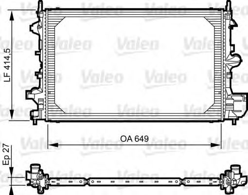 Радиатор, охлаждение двигателя VALEO 735085