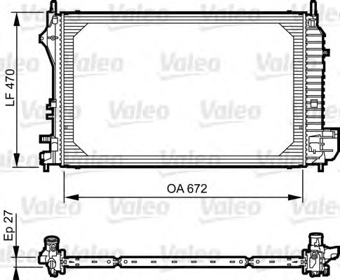 Радиатор, охлаждение двигателя VALEO 735131