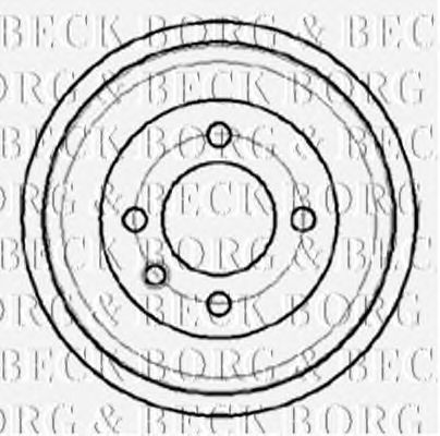 Тормозной барабан BORG & BECK BBR7043