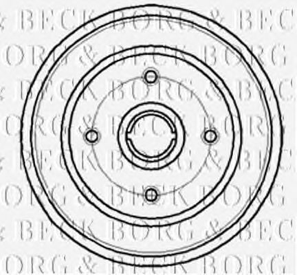 Гальмівний барабан BORG & BECK BBR7044