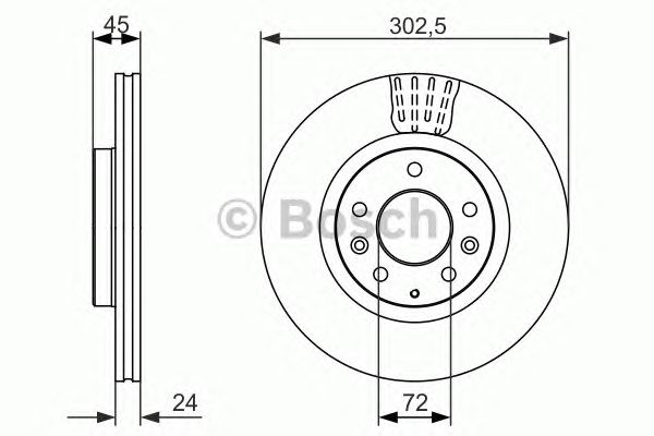 Тормозной диск BOSCH 0 986 479 700