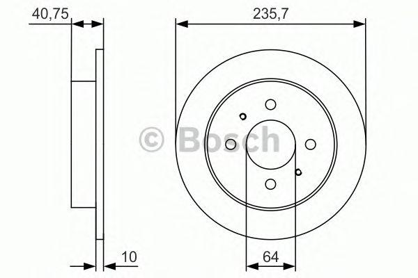Тормозной диск BOSCH 0 986 479 967