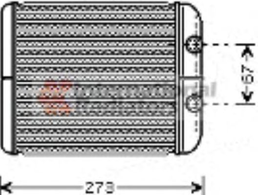 Радиатор отопителя VAN WEZEL 43006343