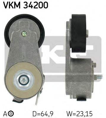 Натяжной ролик поликлинового ремня SKF VKM 34200
