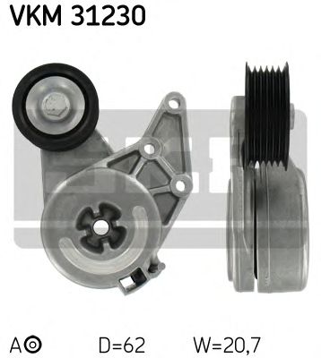 Натяжной ролик поликлинового ремня SKF VKM 31230