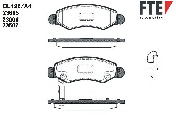 Тормозные колодки FTE BL1967A4