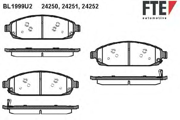 Тормозные колодки FTE BL1999U2