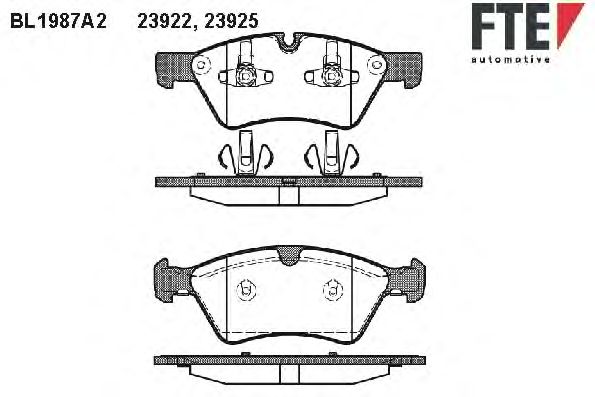 Тормозные колодки FTE BL1987A2