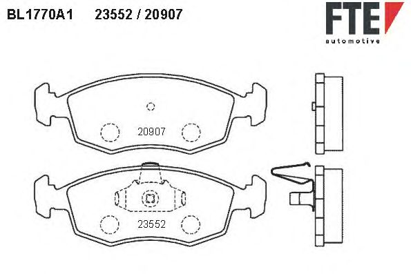 Тормозные колодки FTE BL1770A1