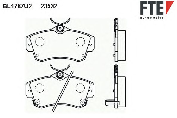 Тормозные колодки FTE BL1787U2