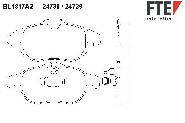 Тормозные колодки FTE BL1817A2