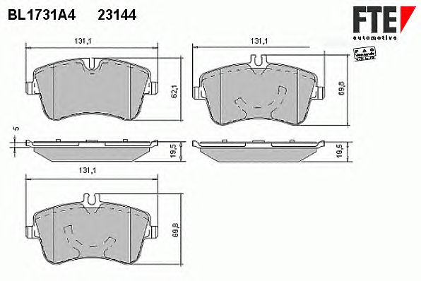 Тормозные колодки FTE BL1731A4